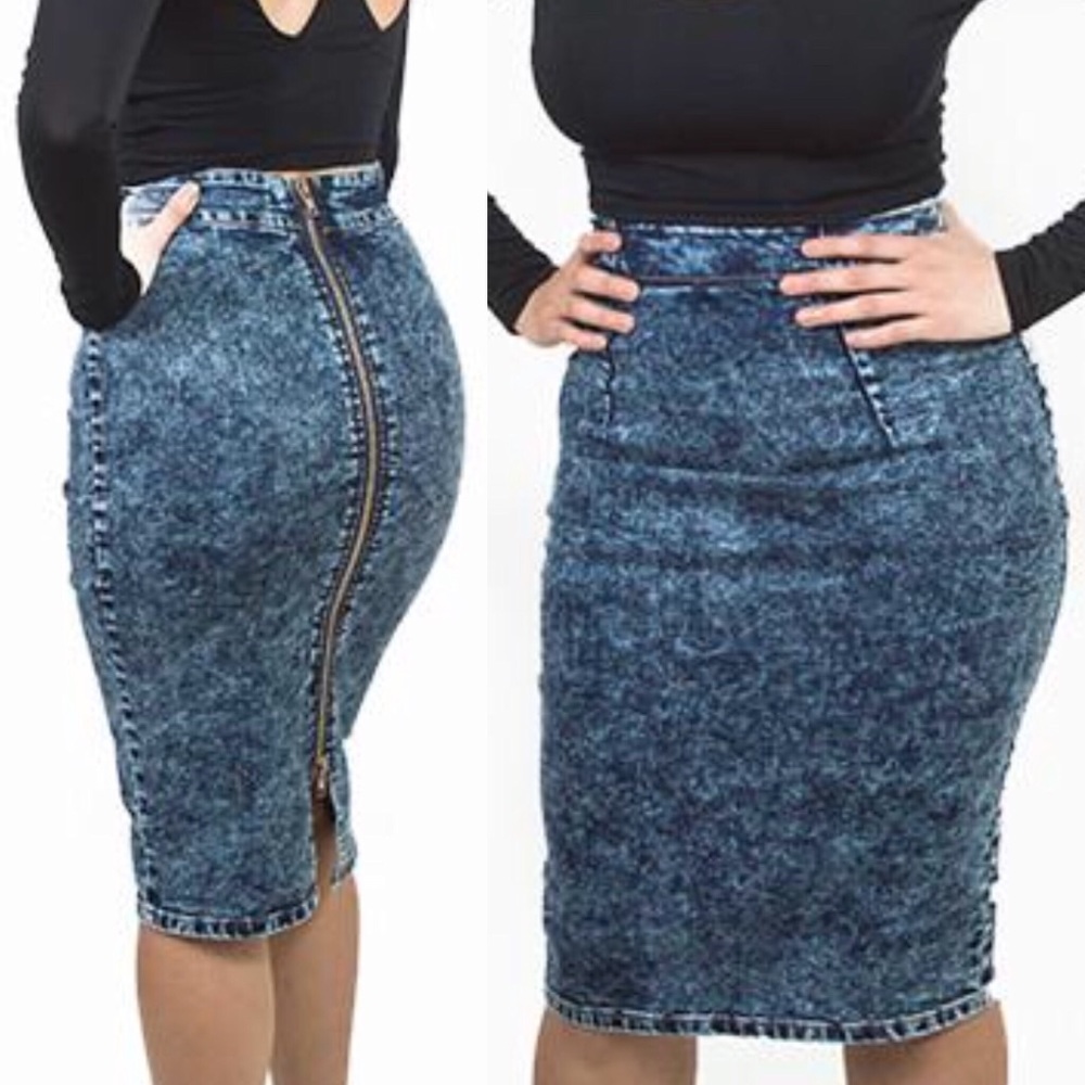 Midi Denim Skirt - Picture 2 of 3